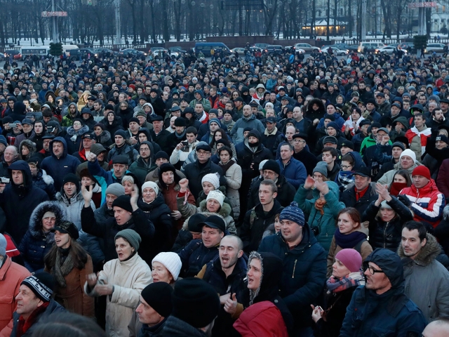 The large-scale protest action was held in Minsk