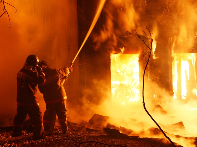 Пожар на складе боеприпасов под Харьковом