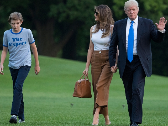 Melania and Barron Trump officially move into White House