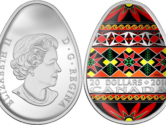 Top-5 pysanka coins of Canada