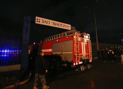 Warehouse fire in eastern Moscow