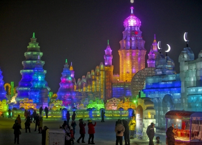 Festival ais terbesar di dunia di bandar Harbin