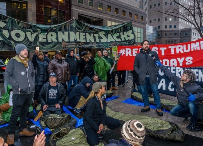 Митинг возле Goldman Sachs: протест против &laquo;болота&raquo;