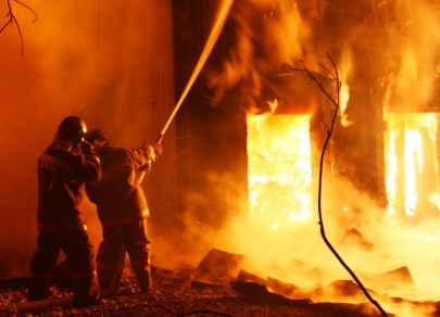 Пожар на складе боеприпасов под Харьковом