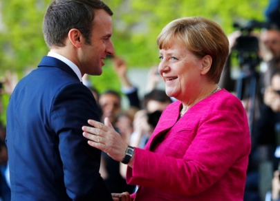 How was the meeting of Merkel and Macron