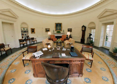 Как менялся интерьер Овального кабинета при разных президентах