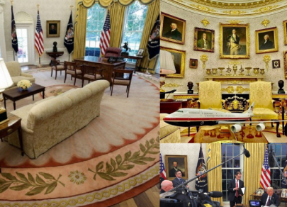 Как менялся интерьер Овального кабинета при разных президентах