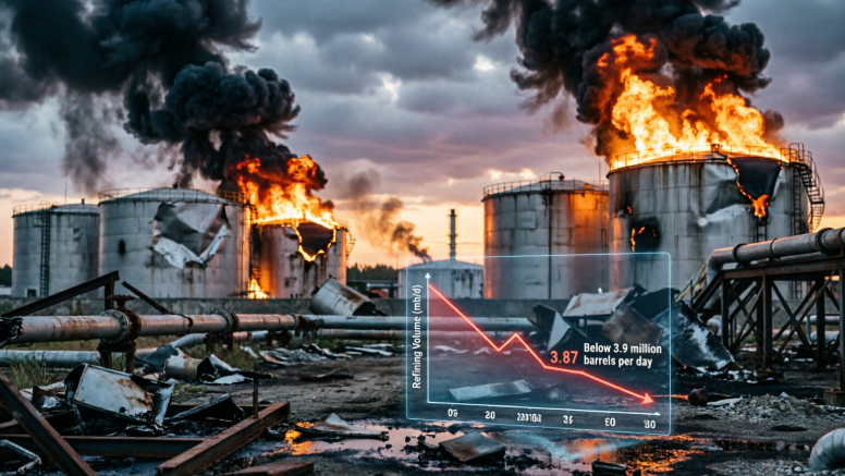 Атаки не дают передышки – переработка нефти в России упала ниже 3,9 млн б/с